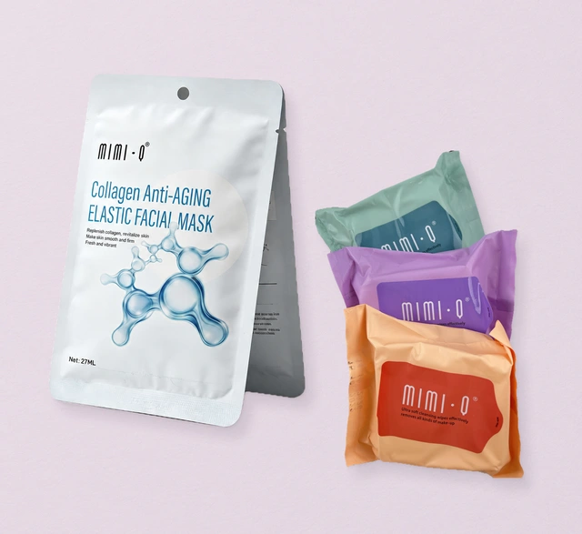 A sheet mask and cleansing wipes